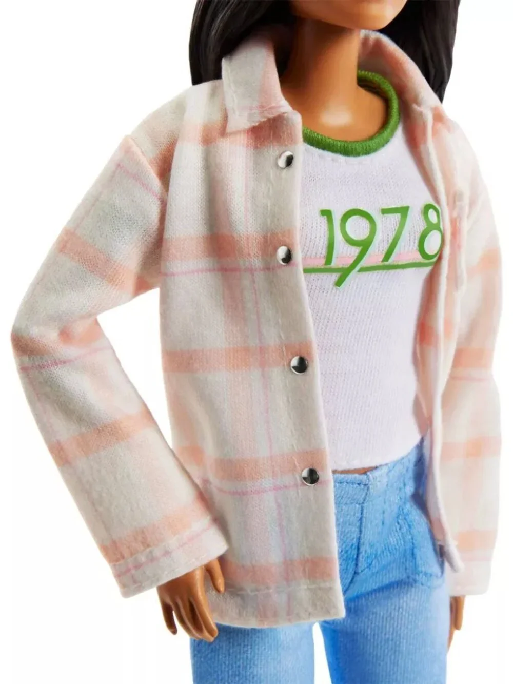 NEW Barbie Joanna Gaines Doll, Posable Brunette in Jeans & Top w/ Roller Skates
